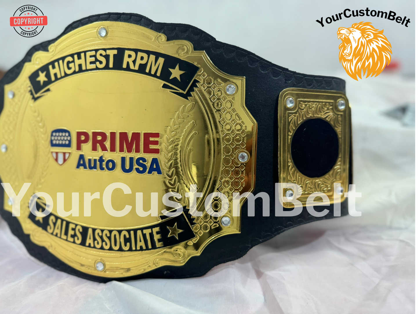 Customized Championship Wrestling Title Belt β Fully Personalized Engraved Name and Logo β Vintage Custom Belt Award