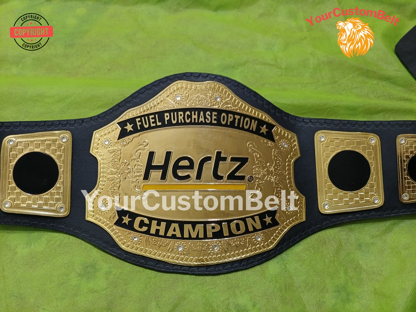 YourCustomBelt Customized Wrestling Belt – Fully Personalized For All Kind of Sports and Awards– Personalized Name & Main Plate Logo – Wrestling Fan Gift
