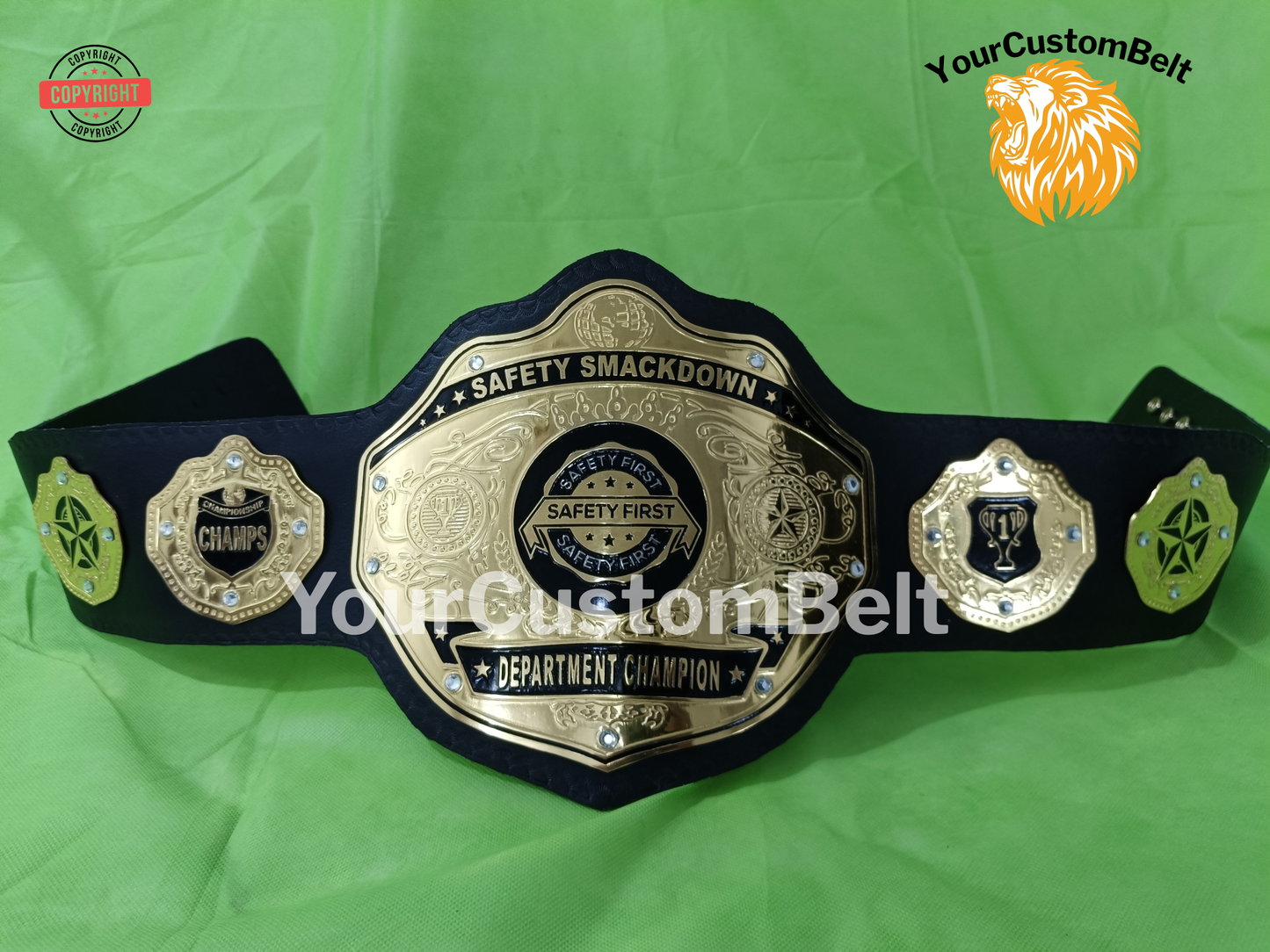 YourCustomBelt Customized Wrestling Belt β Personalized Award Championship Belt Title β Birthday Gift for Wrestling Fan