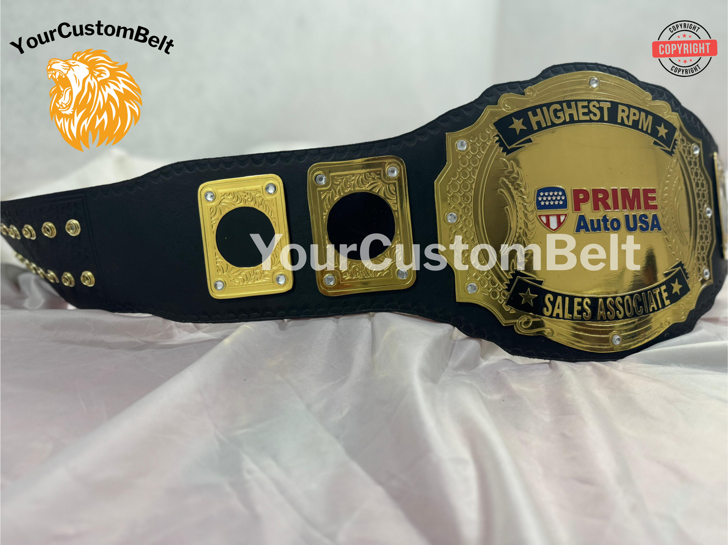 Customized Championship Wrestling Title Belt β Fully Personalized Engraved Name and Logo β Vintage Custom Belt Award