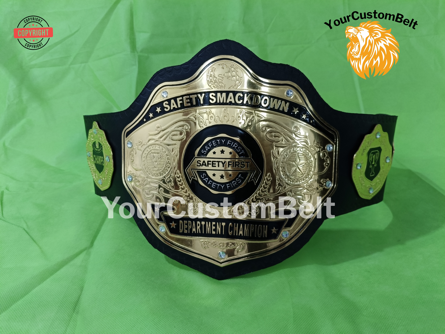 YourCustomBelt Customized Wrestling Belt β Personalized Award Championship Belt Title β Birthday Gift for Wrestling Fan