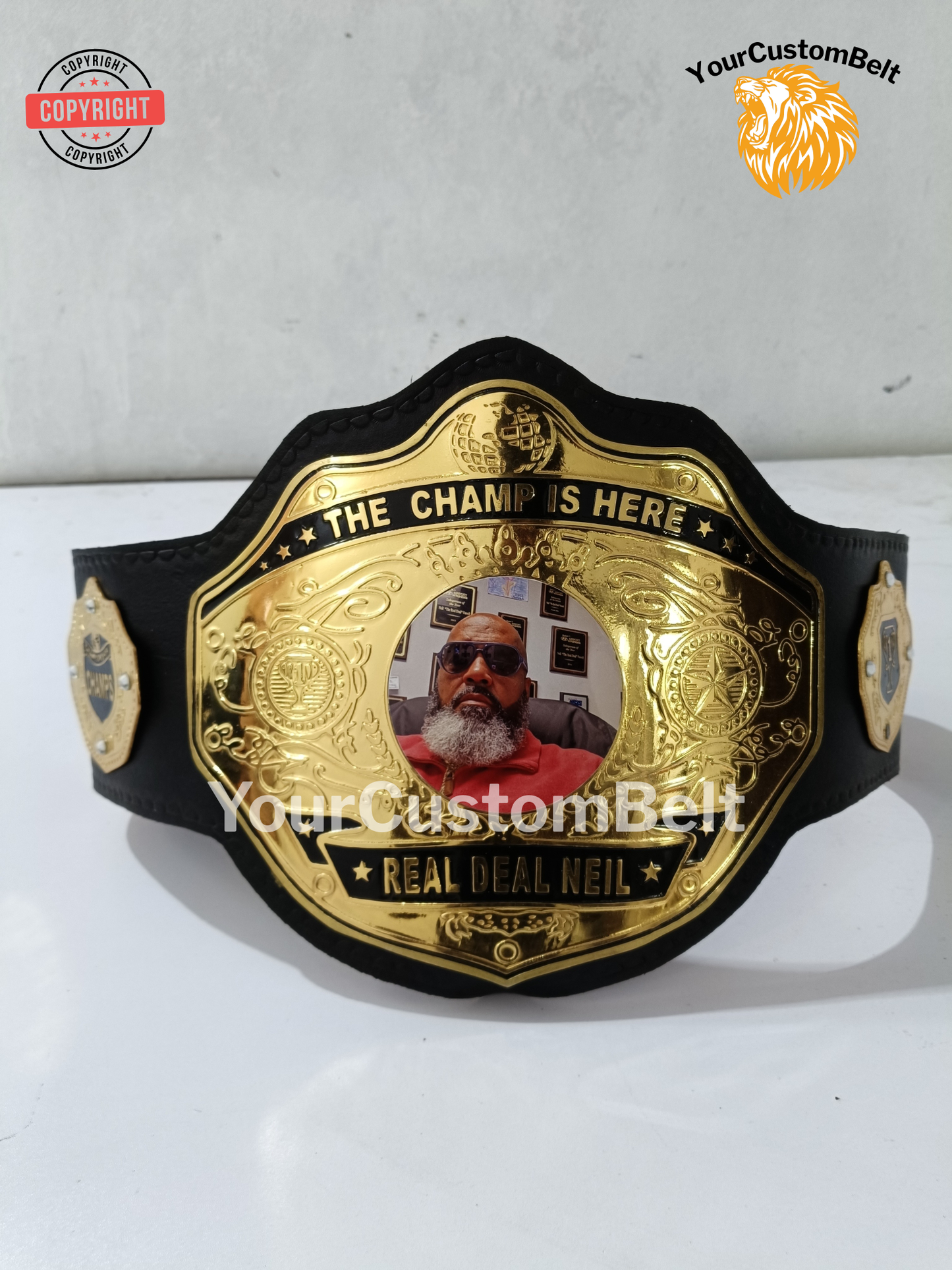 YourCustomBelt Customized Wrestling Belt β Personalized Award Championship Belt Title β Birthday Gift for Wrestling Fan