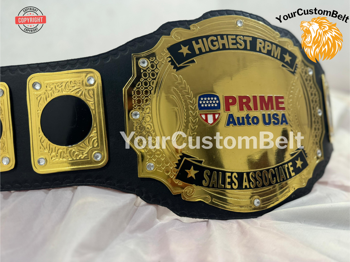 Customized Championship Wrestling Title Belt β Fully Personalized Engraved Name and Logo β Vintage Custom Belt Award