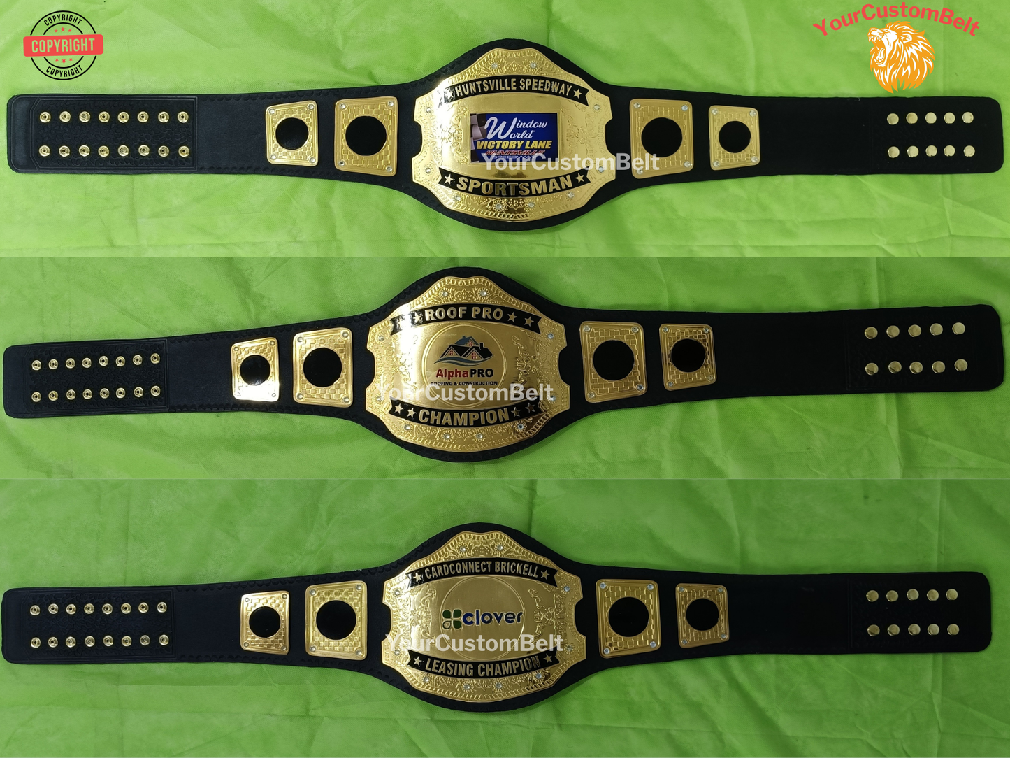 YourCustomBelt Customized Wrestling Belt – Fully Personalized For All Kind of Sports and Awards– Personalized Name & Main Plate Logo – Wrestling Fan Gift