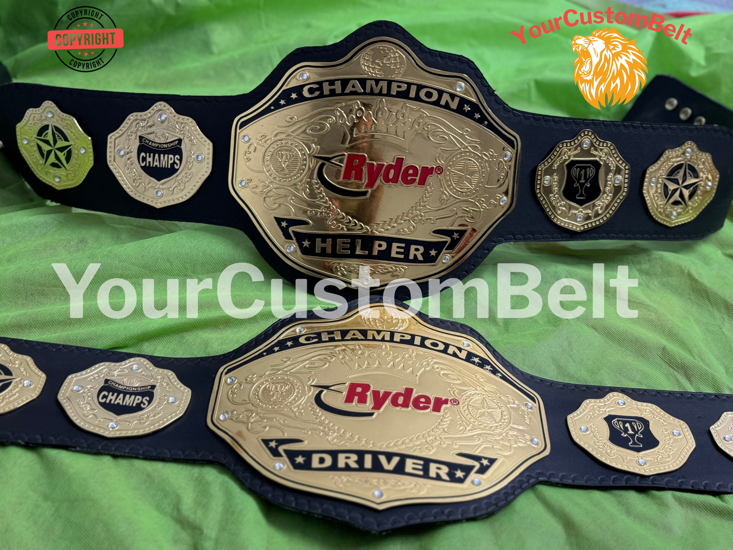 YourCustomBelt Customized Wrestling Belt β Personalized Award Championship Belt Title β Birthday Gift for Wrestling Fan