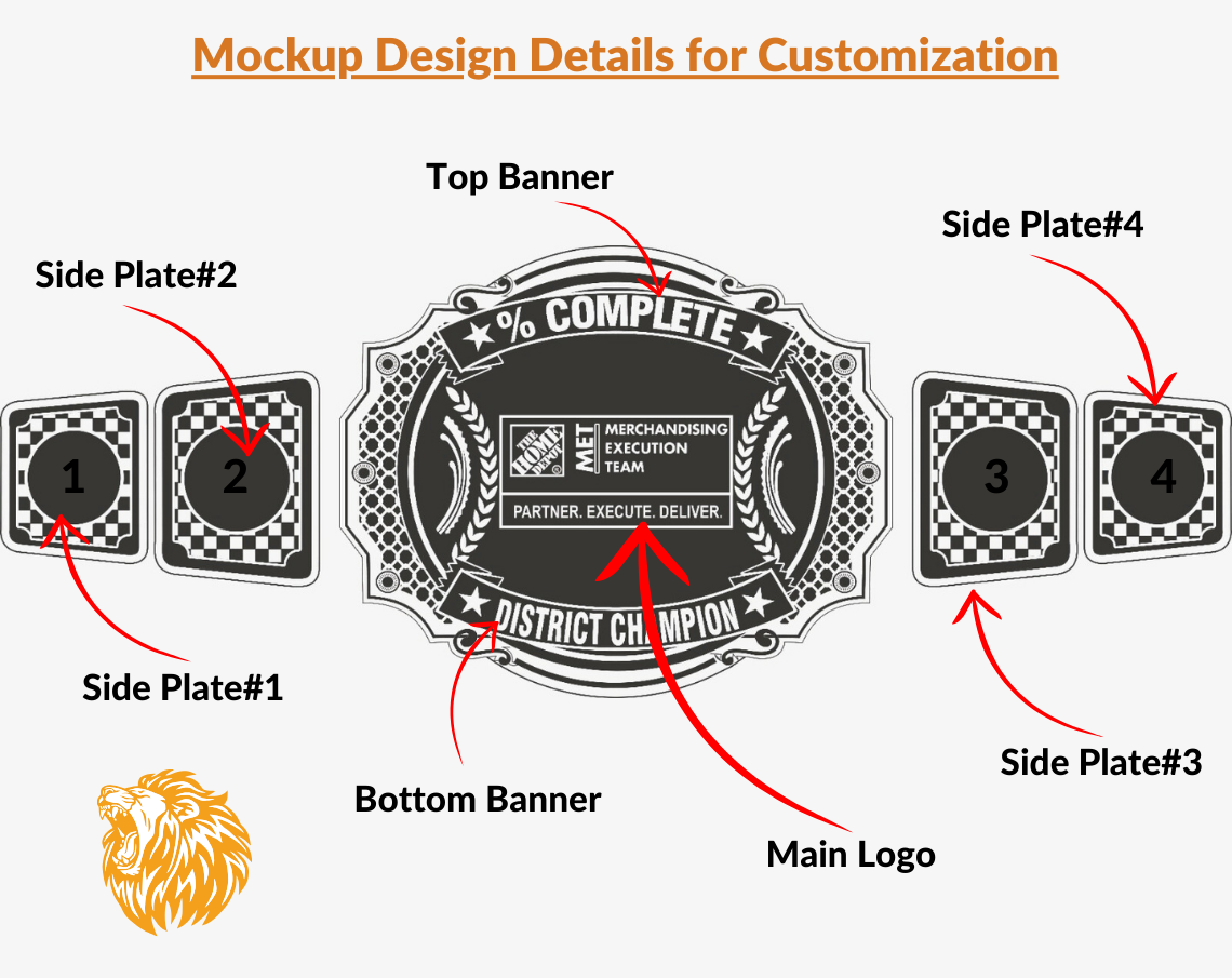 Customized Championship Wrestling Title Belt β Fully Personalized Engraved Name and Logo β Vintage Custom Belt Award