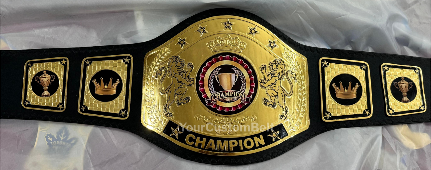 YourCustomBelt Custom Wrestling Belt β Personalized Championship Title β Name & Logo Engraved β Corporate Award or Sports Trophy