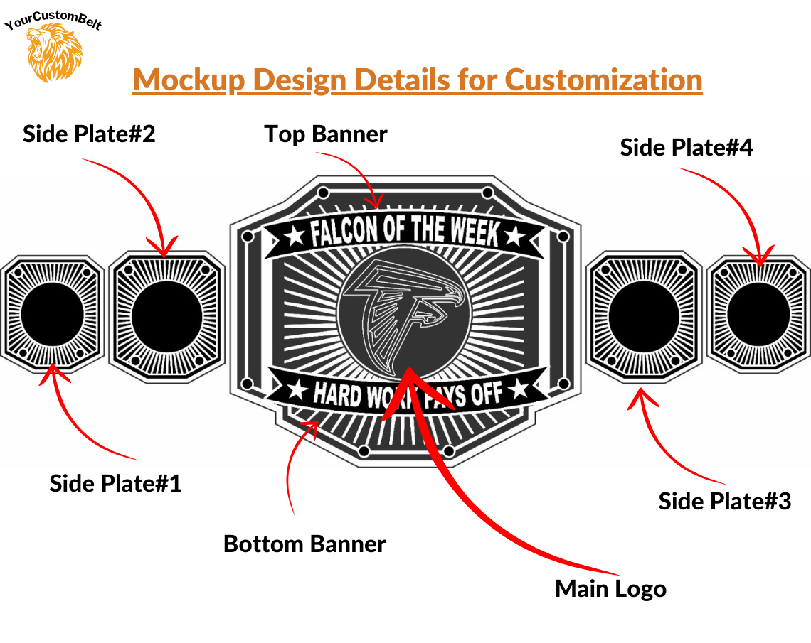 YourCustomBelt Custom Wrestling Belt for Corporate Awards β Employee Recognition Trophy β Personalized Name & Logo