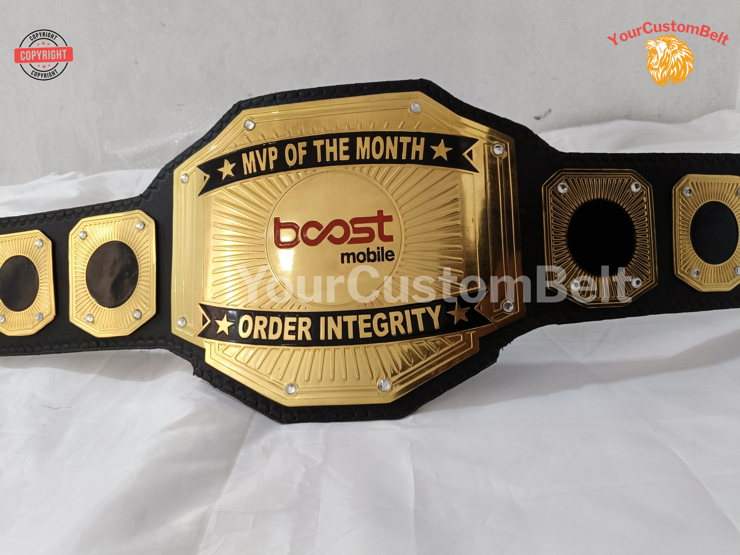 YourCustomBelt Custom Wrestling Belt for Corporate Awards β Employee Recognition Trophy β Personalized Name & Logo