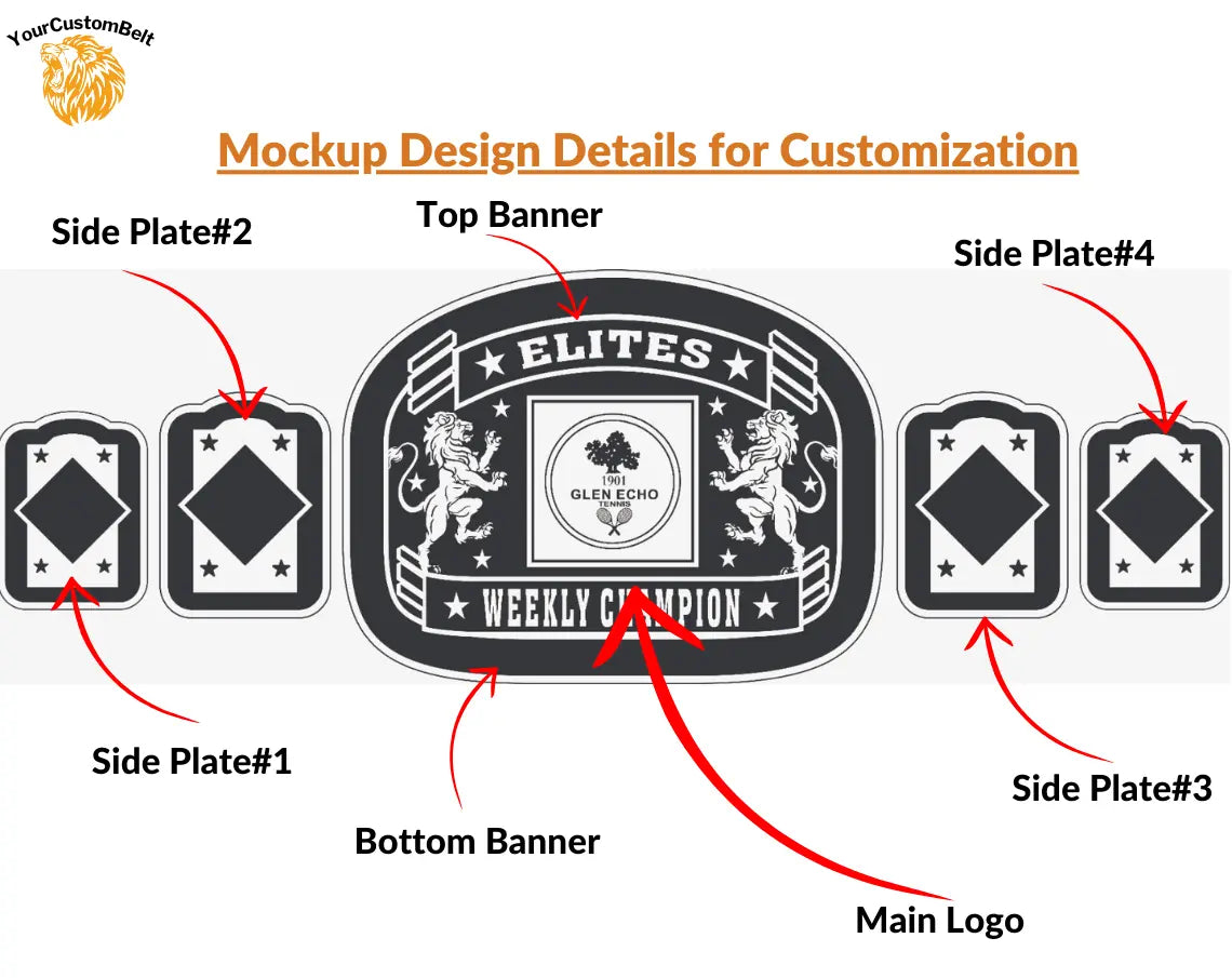 YourCustomBelt Personalized Championship Belt – Custom Wrestling Title – Corporate Award – Team Trophy – Engraved Design My Store