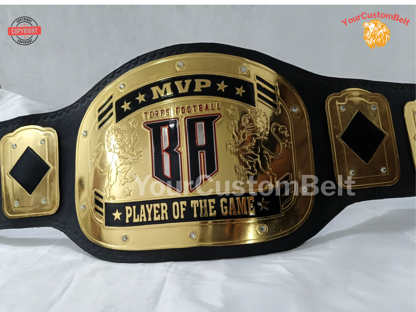 YourCustomBelt Personalized Championship Belt β Custom Wrestling Title β Corporate Award β Team Trophy β Engraved Design