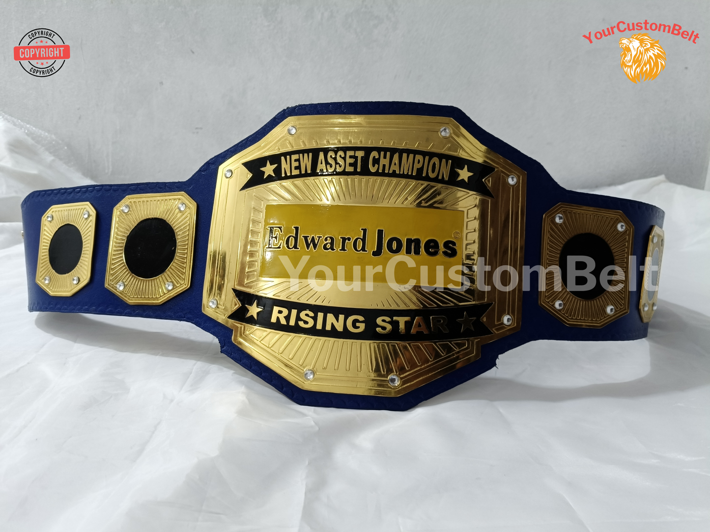 YourCustomBelt Custom Wrestling Belt for Corporate Awards β Employee Recognition Trophy β Personalized Name & Logo
