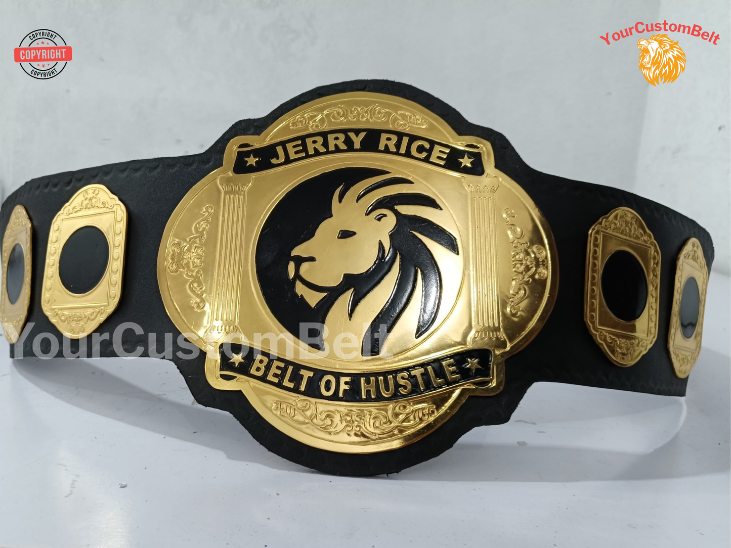 YourCustomBelt Custom Title Belt β Wrestling Champion Award β Corporate Trophy β Personalized Name & Logo β Made to Order