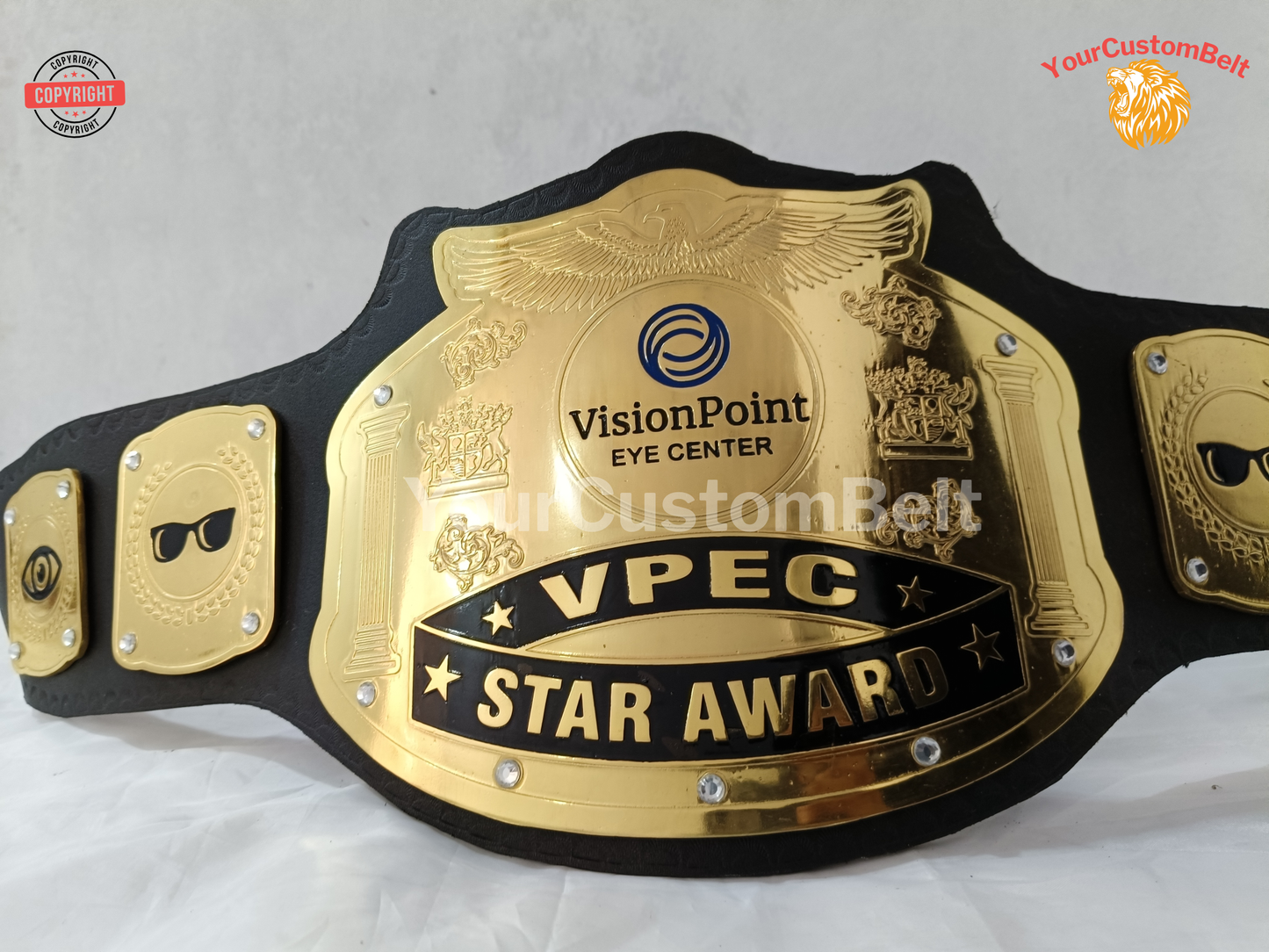 Yourcustombelt Personalized Wrestling Title Belt β Champion Award β Custom Name Engraved β Sports Trophy for any League