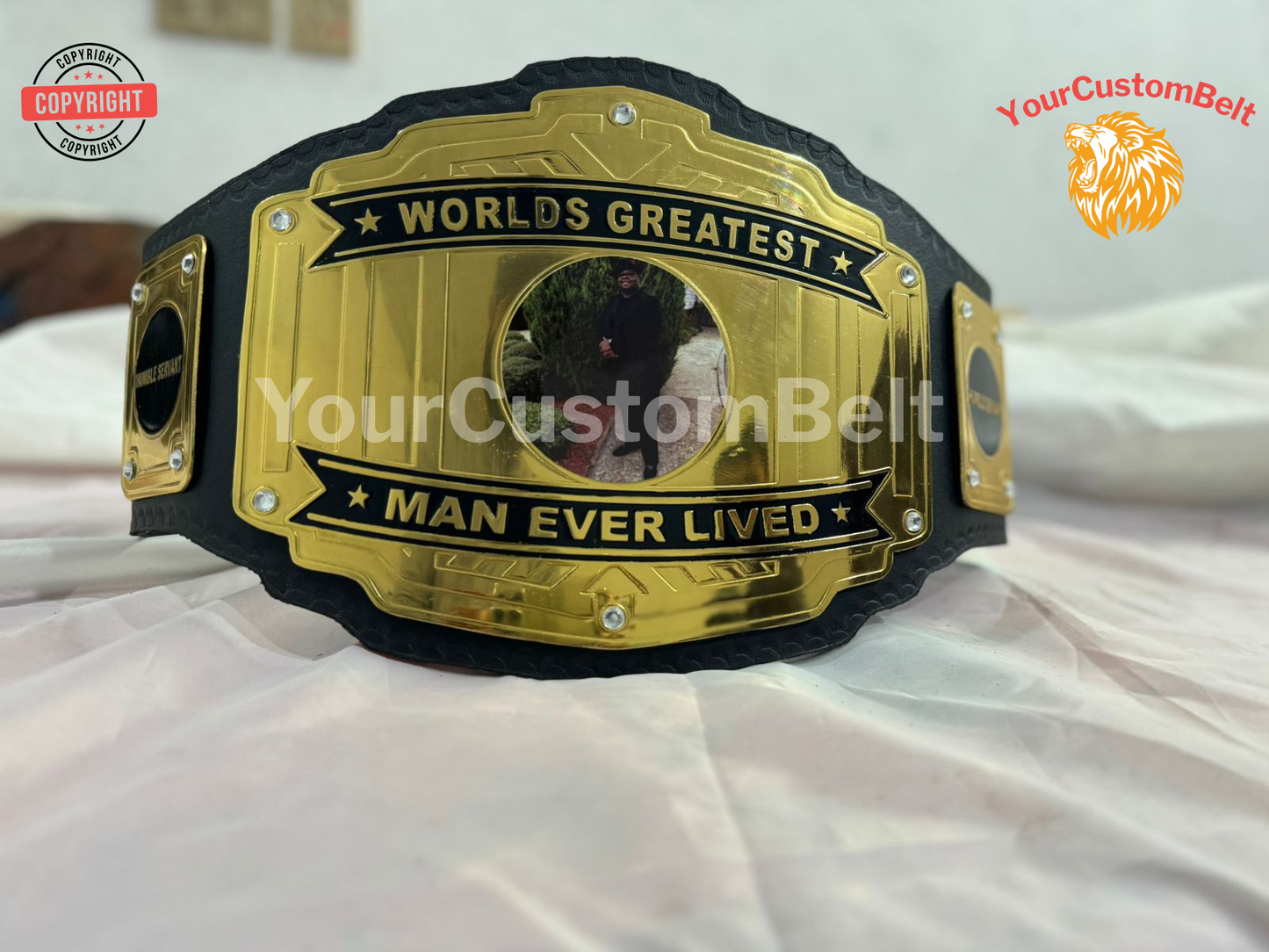 Yourcustombelt Personalized Pro Wrestling Belt β League Title β Personalized Name & Logo β Wrestling Fan Gift