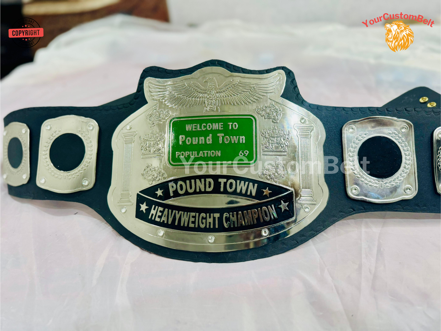 Yourcustombelt Personalized Wrestling Title Belt β Champion Award β Custom Name Engraved β Sports Trophy for any League