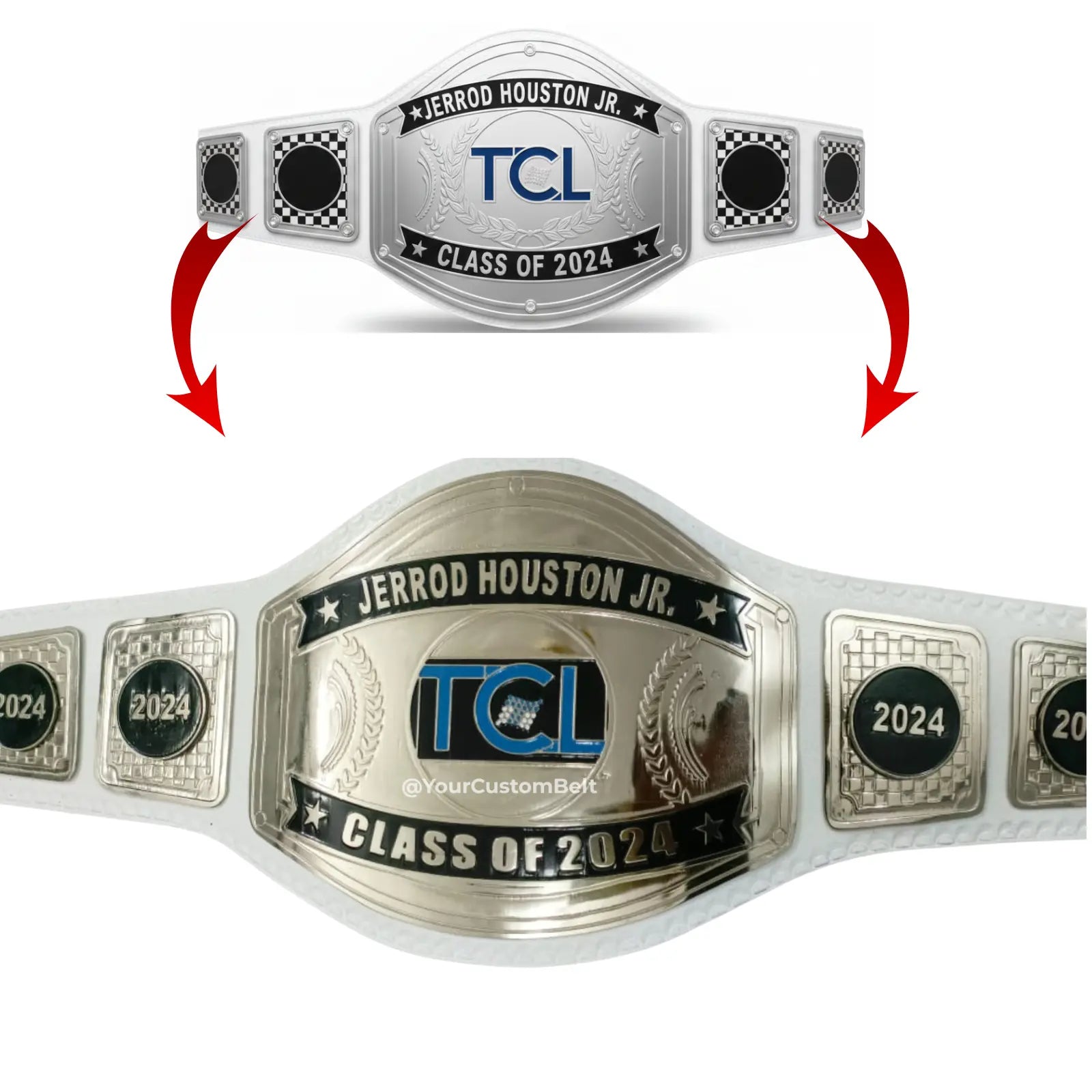 Yourcustombelt Personalized Pro Wrestling Belt – League Title – Personalized Name & Logo – Wrestling Fan Gift My Store