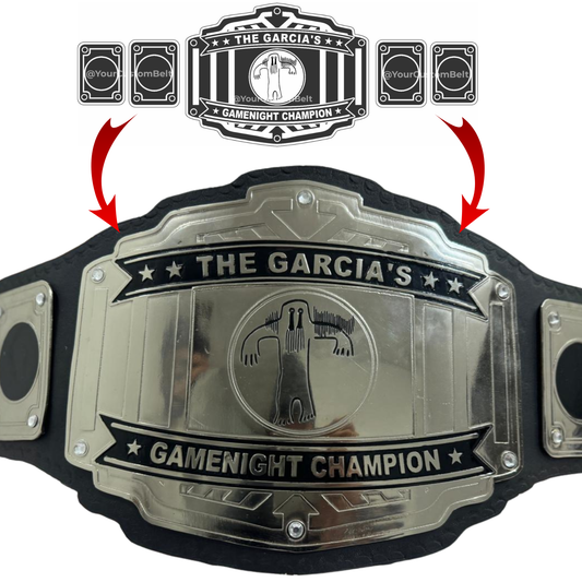 Yourcustombelt Personalized Pro Wrestling Belt – League Title – Personalized Name & Logo – Wrestling Fan Gift