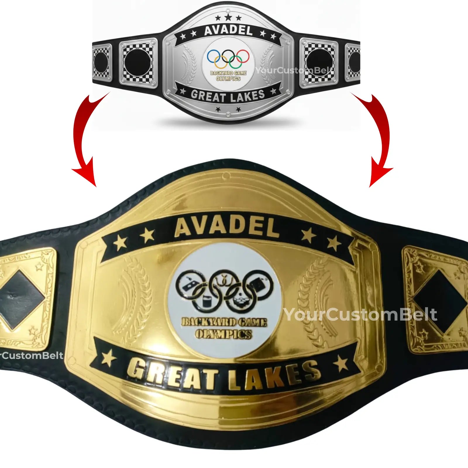Yourcustombelt Personalized Pro Wrestling Belt – League Title – Personalized Name & Logo – Wrestling Fan Gift My Store
