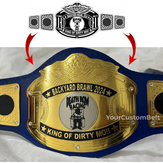Yourcustombelt Personalized Pro Wrestling Belt – League Title – Personalized Name & Logo – Wrestling Fan Gift My Store