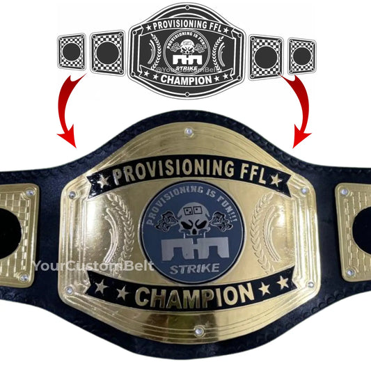 Yourcustombelt Personalized Pro Wrestling Belt – League Title – Personalized Name & Logo – Wrestling Fan Gift My Store