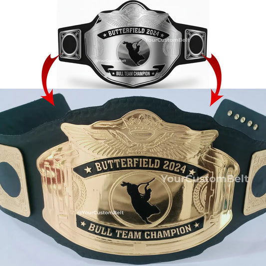 Yourcustombelt Personalized Pro Wrestling Belt – League Title – Personalized Name & Logo – Wrestling Fan Gift My Store