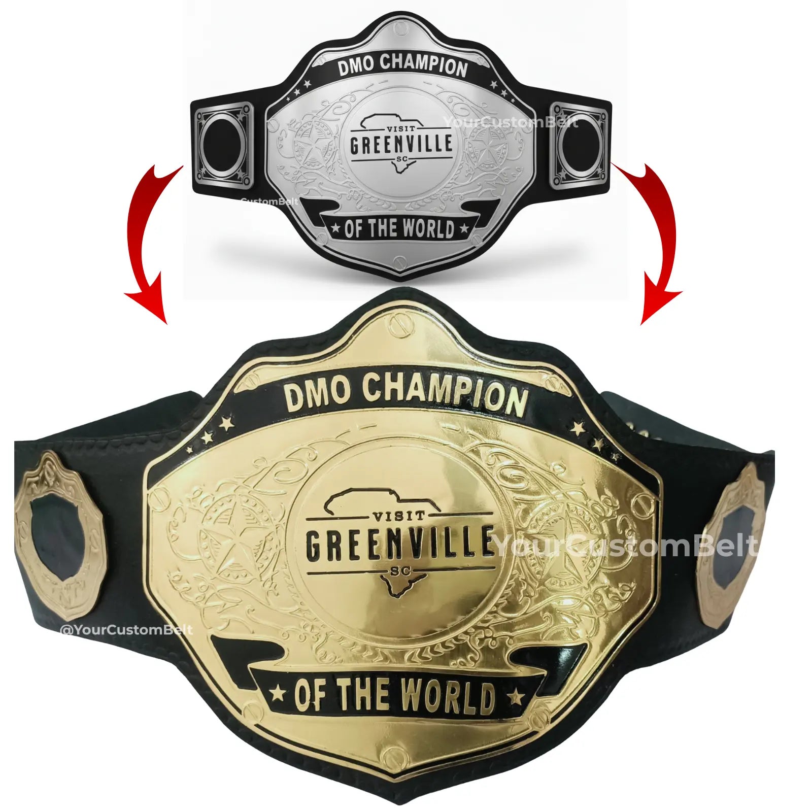 Yourcustombelt Personalized Pro Wrestling Belt – League Title – Personalized Name & Logo – Wrestling Fan Gift My Store