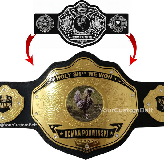 Yourcustombelt Personalized Pro Wrestling Belt – League Title – Personalized Name & Logo – Wrestling Fan Gift My Store