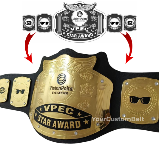 Yourcustombelt Personalized Pro Wrestling Belt – League Title – Personalized Name & Logo – Wrestling Fan Gift