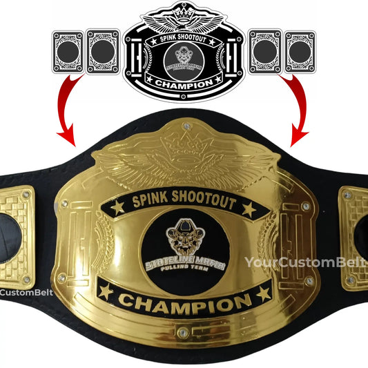 Yourcustombelt Personalized Pro Wrestling Belt – League Title – Personalized Name & Logo – Wrestling Fan Gift My Store