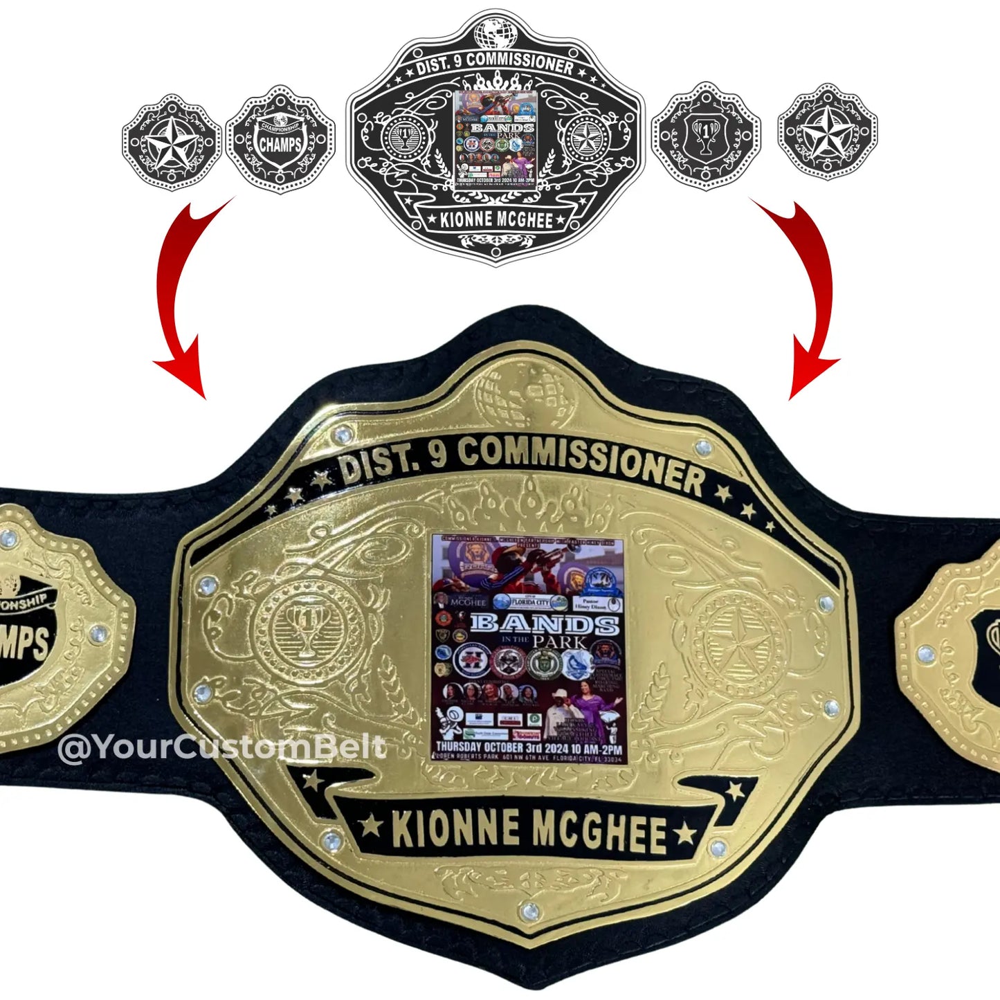 Yourcustombelt Personalized Pro Wrestling Belt – League Title – Personalized Name & Logo – Wrestling Fan Gift My Store