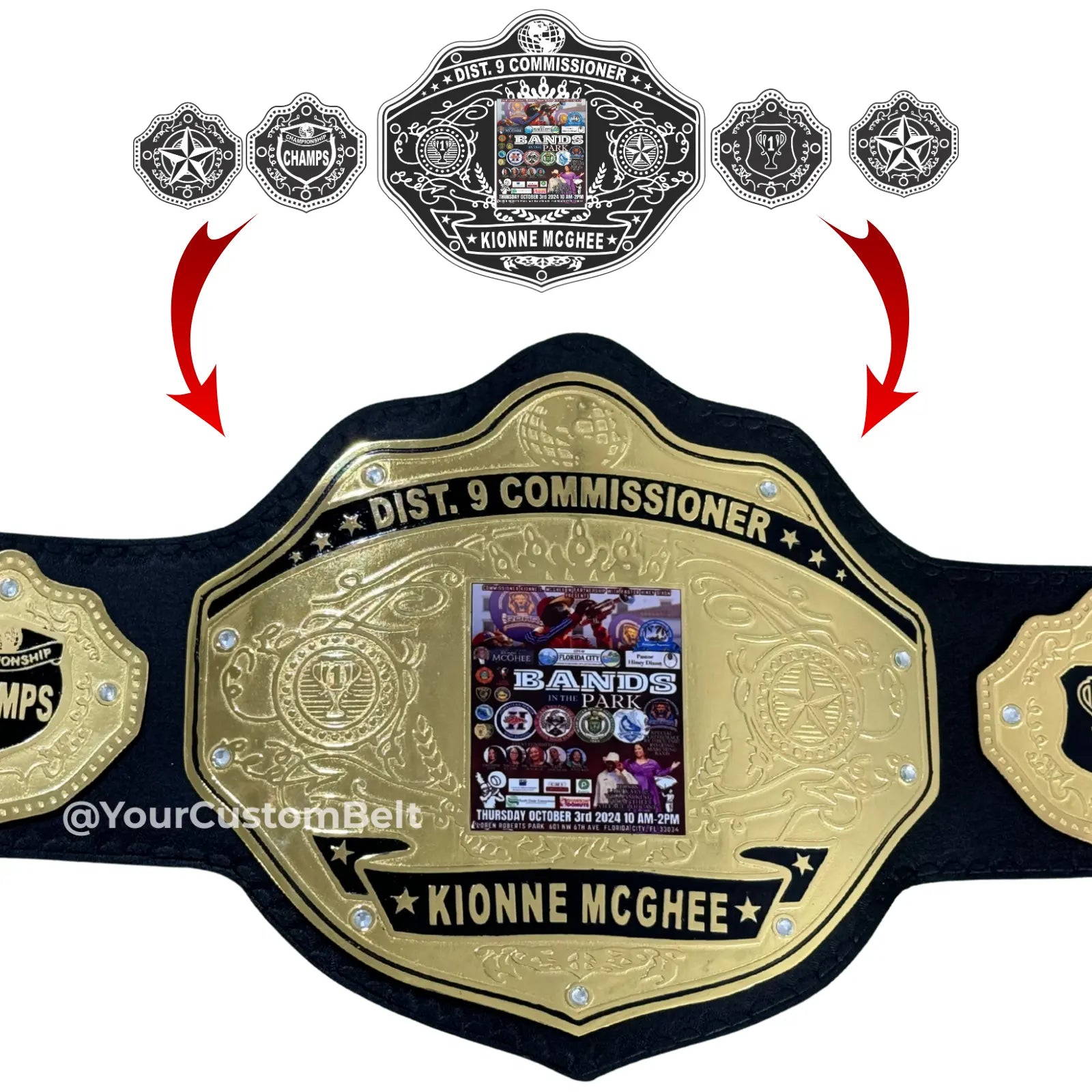Yourcustombelt Personalized Pro Wrestling Belt – League Title – Personalized Name & Logo – Wrestling Fan Gift My Store