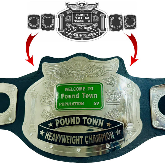 Yourcustombelt Personalized Pro Wrestling Belt – League Title – Personalized Name & Logo – Wrestling Fan Gift My Store