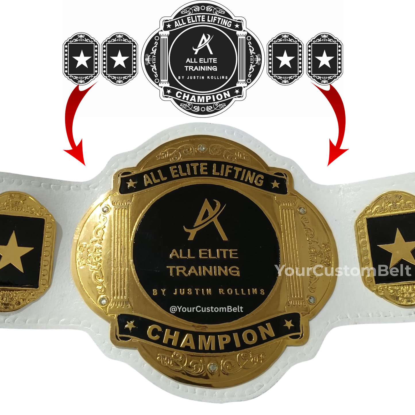 Yourcustombelt Personalized Pro Wrestling Belt – League Title – Personalized Name & Logo – Wrestling Fan Gift