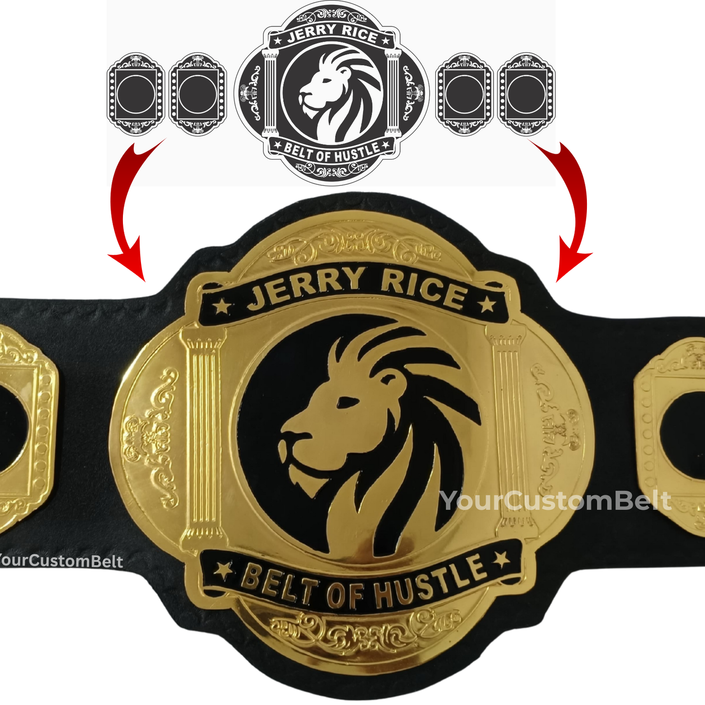 Yourcustombelt Personalized Pro Wrestling Belt – League Title – Personalized Name & Logo – Wrestling Fan Gift