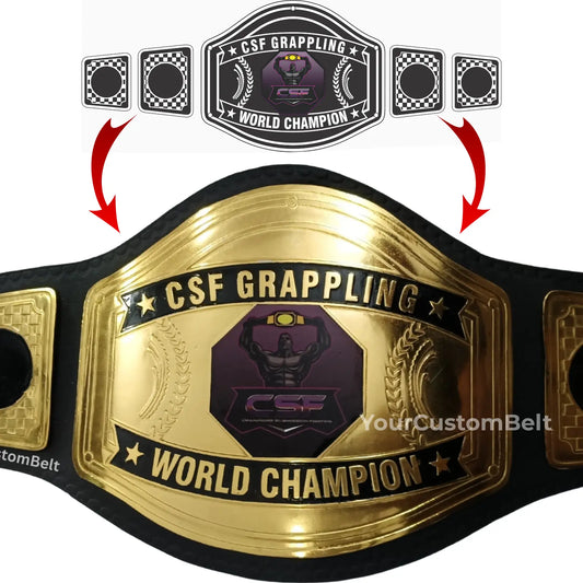 Yourcustombelt Personalized Pro Wrestling Belt – League Title – Personalized Name & Logo – Wrestling Fan Gift My Store