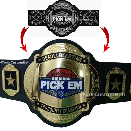Yourcustombelt Personalized Pro Wrestling Belt – League Title – Personalized Name & Logo – Wrestling Fan Gift My Store