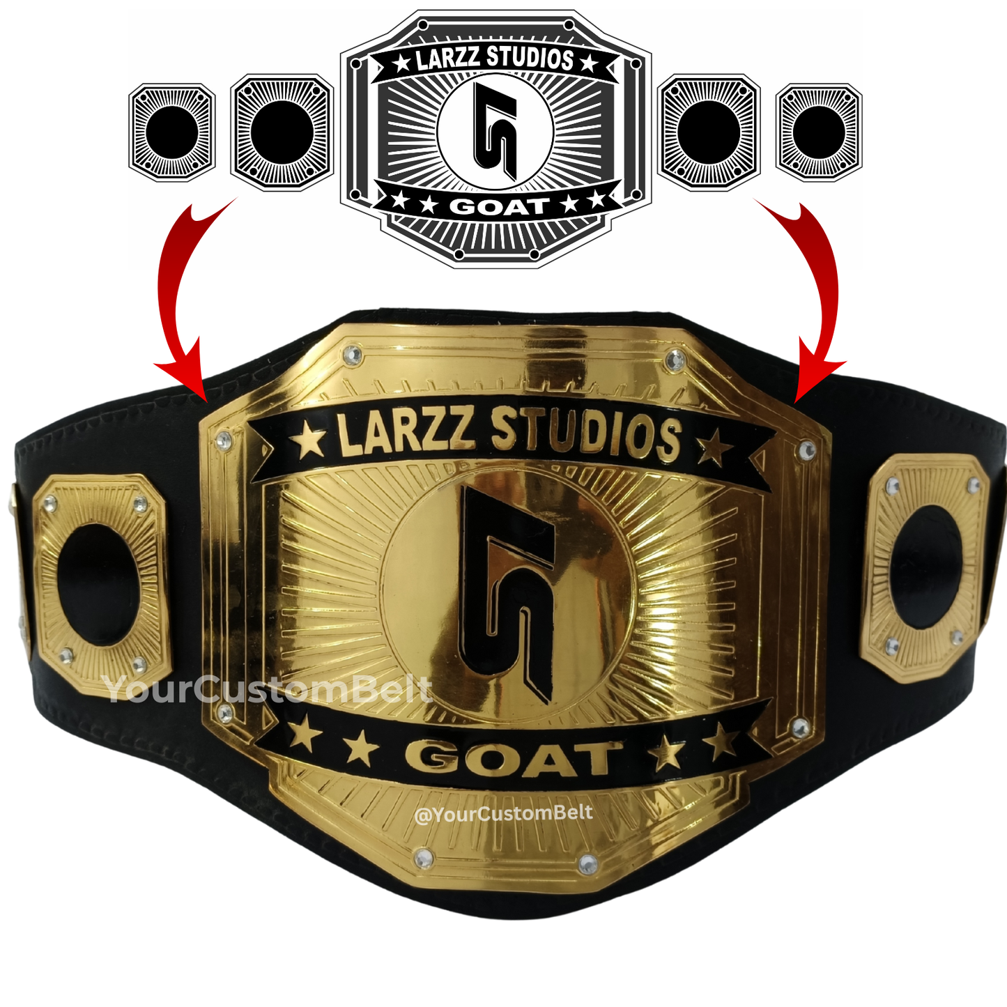 Yourcustombelt Personalized Pro Wrestling Belt – League Title – Personalized Name & Logo – Wrestling Fan Gift