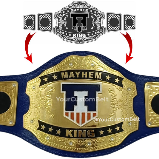 Yourcustombelt Personalized Pro Wrestling Belt – League Title – Personalized Name & Logo – Wrestling Fan Gift My Store