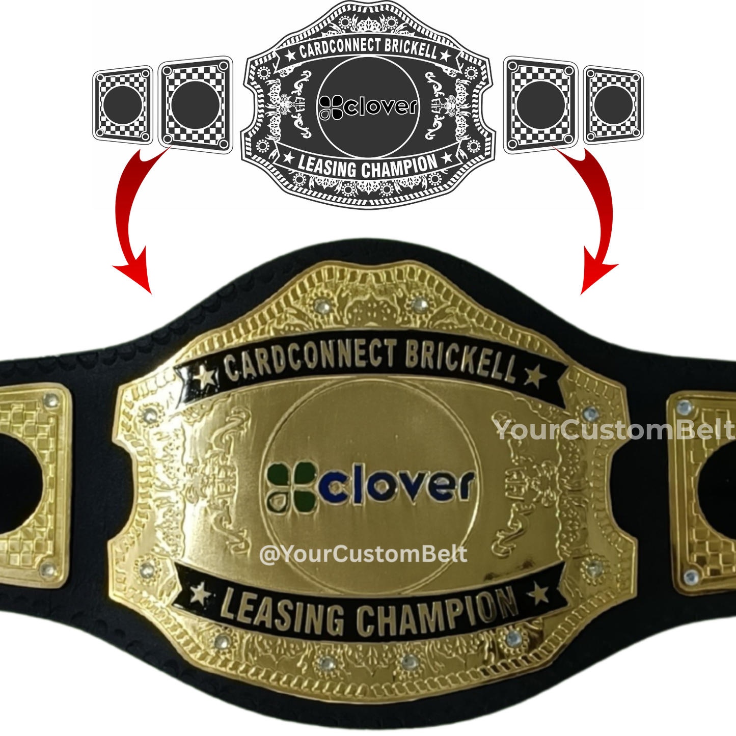 Yourcustombelt Personalized Pro Wrestling Belt – League Title – Personalized Name & Logo – Wrestling Fan Gift