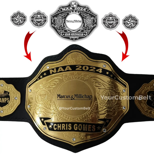 Yourcustombelt Personalized Pro Wrestling Belt – League Title – Personalized Name & Logo – Wrestling Fan Gift My Store