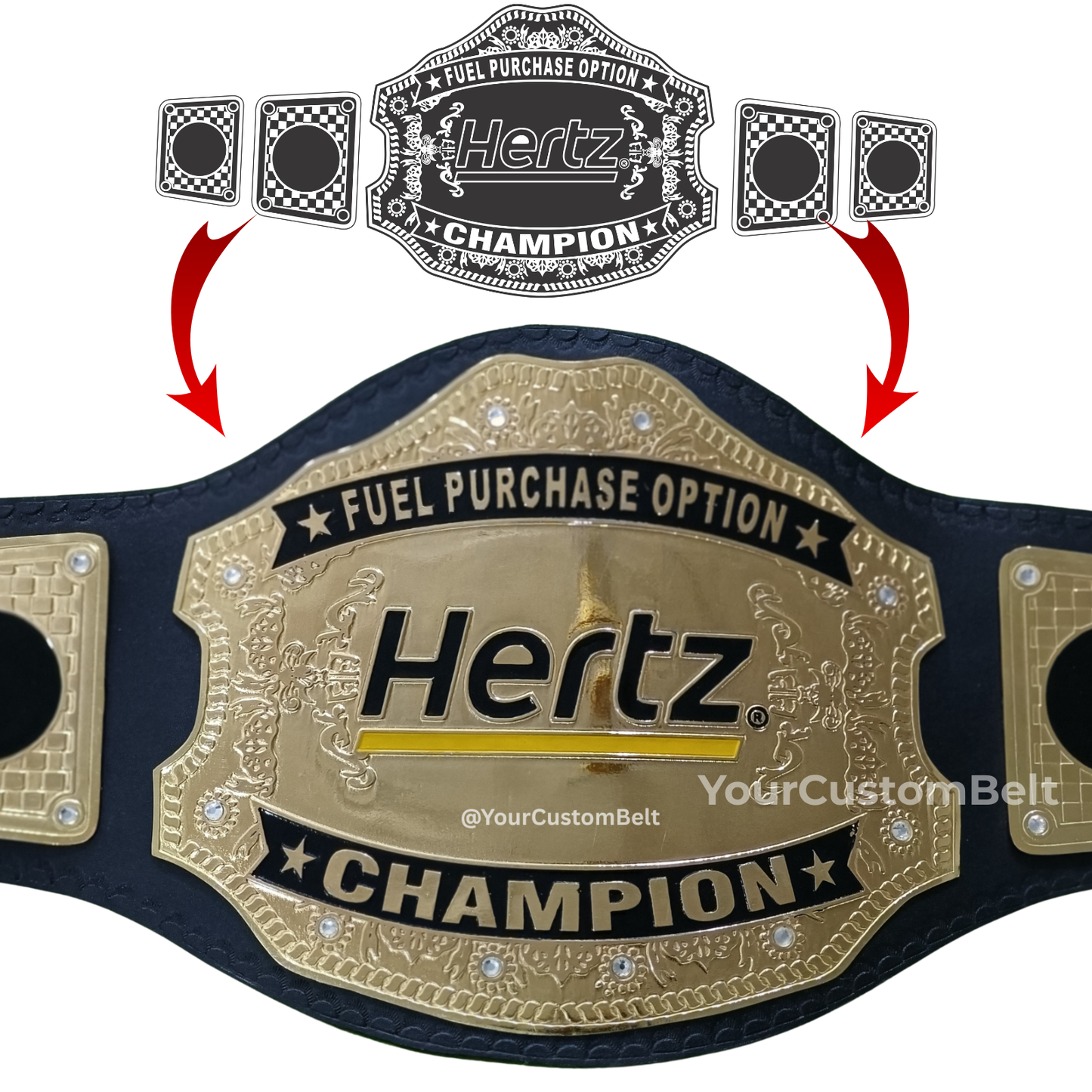 Yourcustombelt Personalized Pro Wrestling Belt – League Title – Personalized Name & Logo – Wrestling Fan Gift