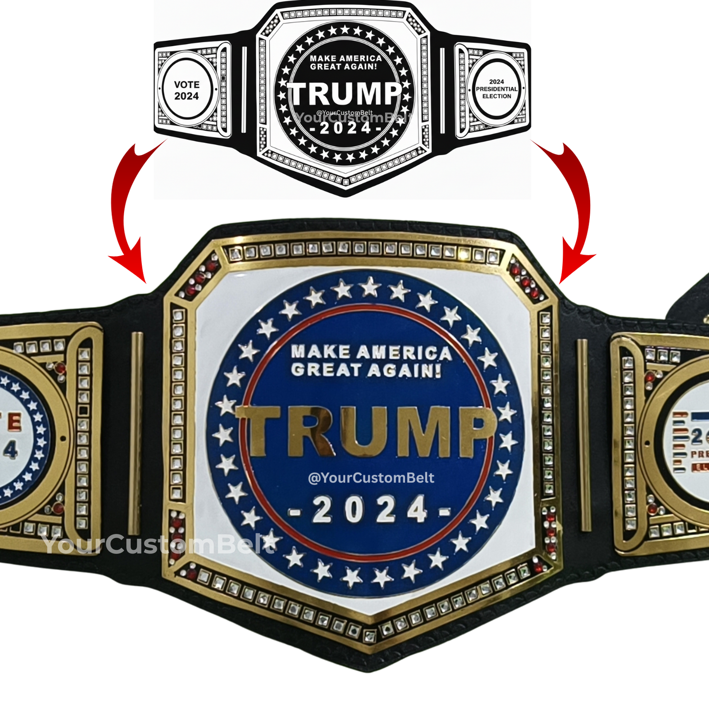 Yourcustombelt Personalized Pro Wrestling Belt – League Ti & Logtle – Personalized Nameo – Wrestling Fan Gift