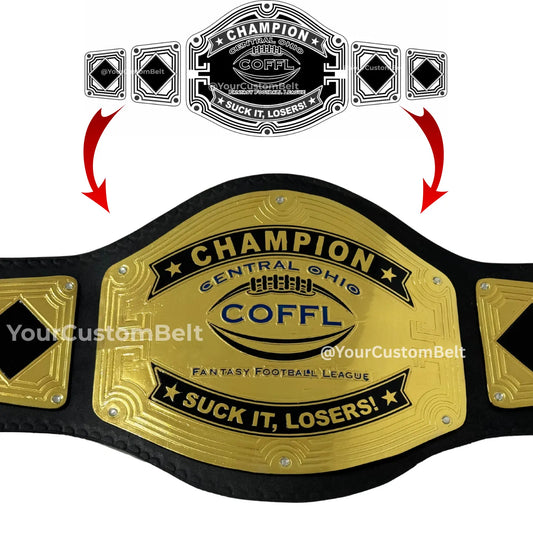 Yourcustombelt Personalized Pro Wrestling Belt – League Title – Personalized Name & Logo – Wrestling Fan Gift My Store