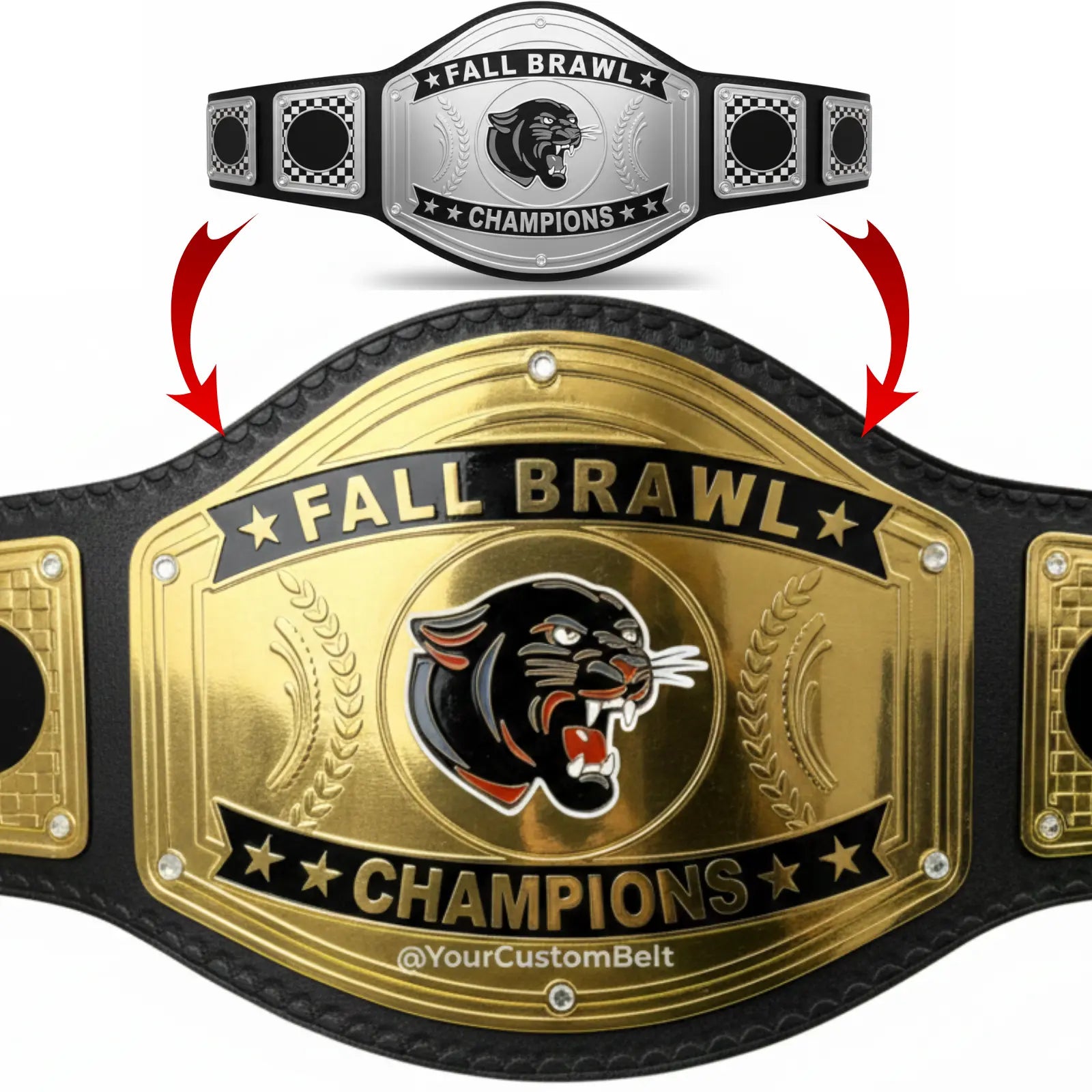 Yourcustombelt Personalized Pro Wrestling Belt – League Title – Personalized Name & Logo – Wrestling Fan Gift My Store