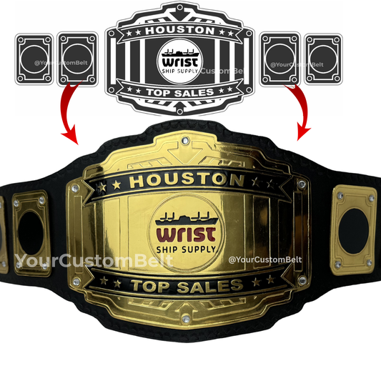 Yourcustombelt Personalized Pro Wrestling Belt – League Title – Personalized Name & Logo – Wrestling Fan Gift