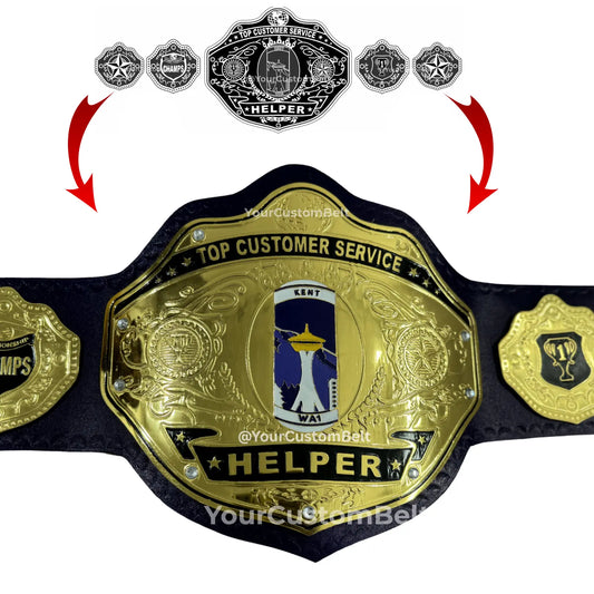 Yourcustombelt Personalized Pro Wrestling Belt – League Title – Personalized Name & Logo – Wrestling Fan Gift My Store