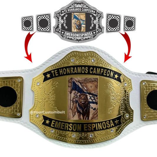 Yourcustombelt Personalized Pro Wrestling Belt – League Title – Personalized Name & Logo – Wrestling Fan Gift My Store