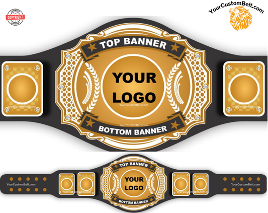 Customized Championship Wrestling Title Belt – Fully Personalized Engraved Name and Logo – Vintage Custom Belt Award