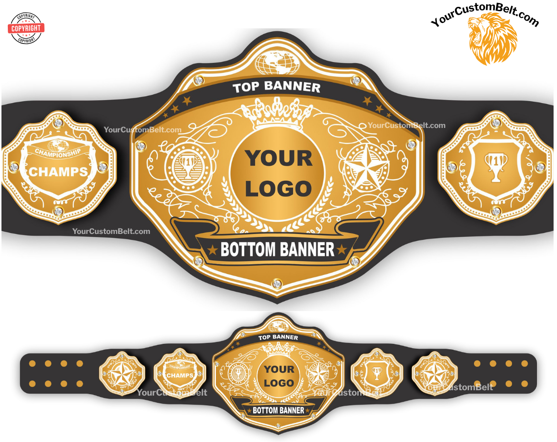 Yourcustombelt Personalized Pro Wrestling Belt – League Title – Personalized Name & Logo – Wrestling Fan Gift